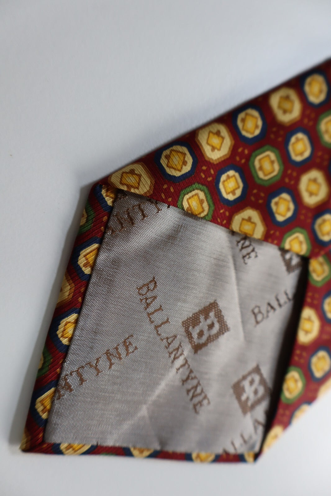 BALLANTYNE 100% SILK TIE SETA CRAVATTA NECKTIE MADE IN ITALY CLASSIC