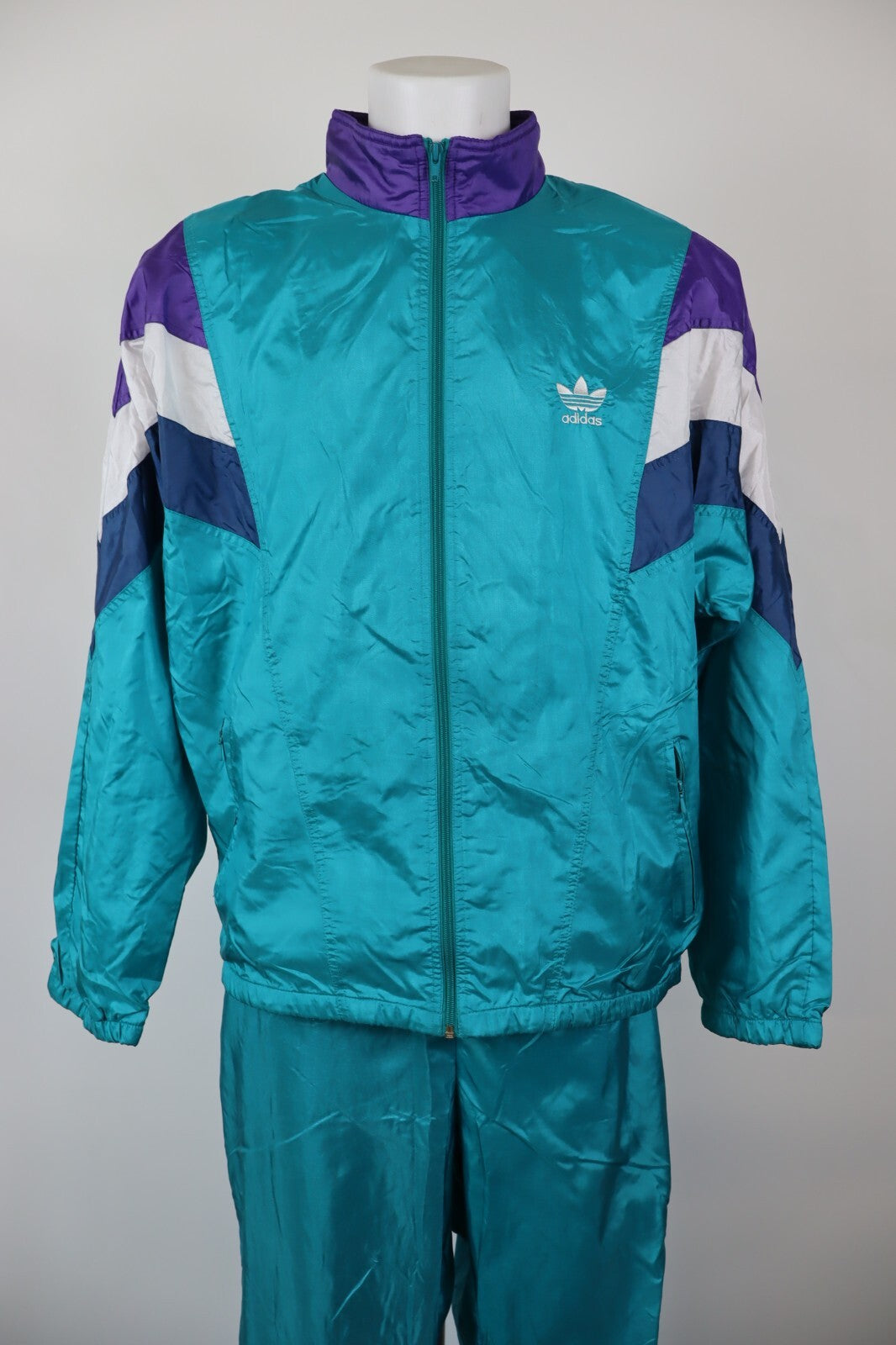 ADIDAS TUTA COMPLETO DUE PEZZI  TG. D8 TRACKSUIT JACKET GIACCA PANTS UOMO SPORT