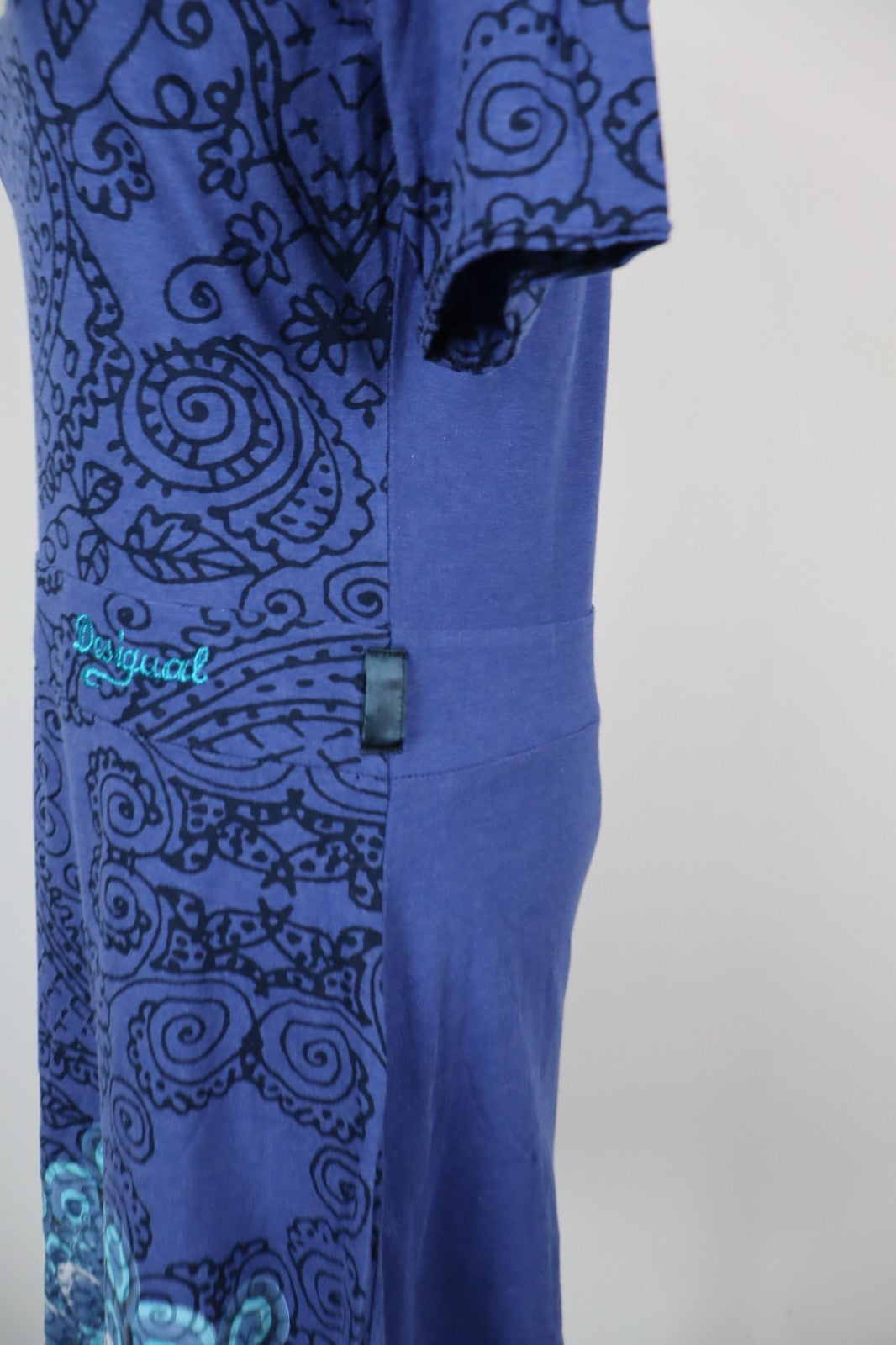 DESIGUAL VESTITO ABITO DONNA TG L WOMAN CASUAL VINTAGE DRESS COTONE