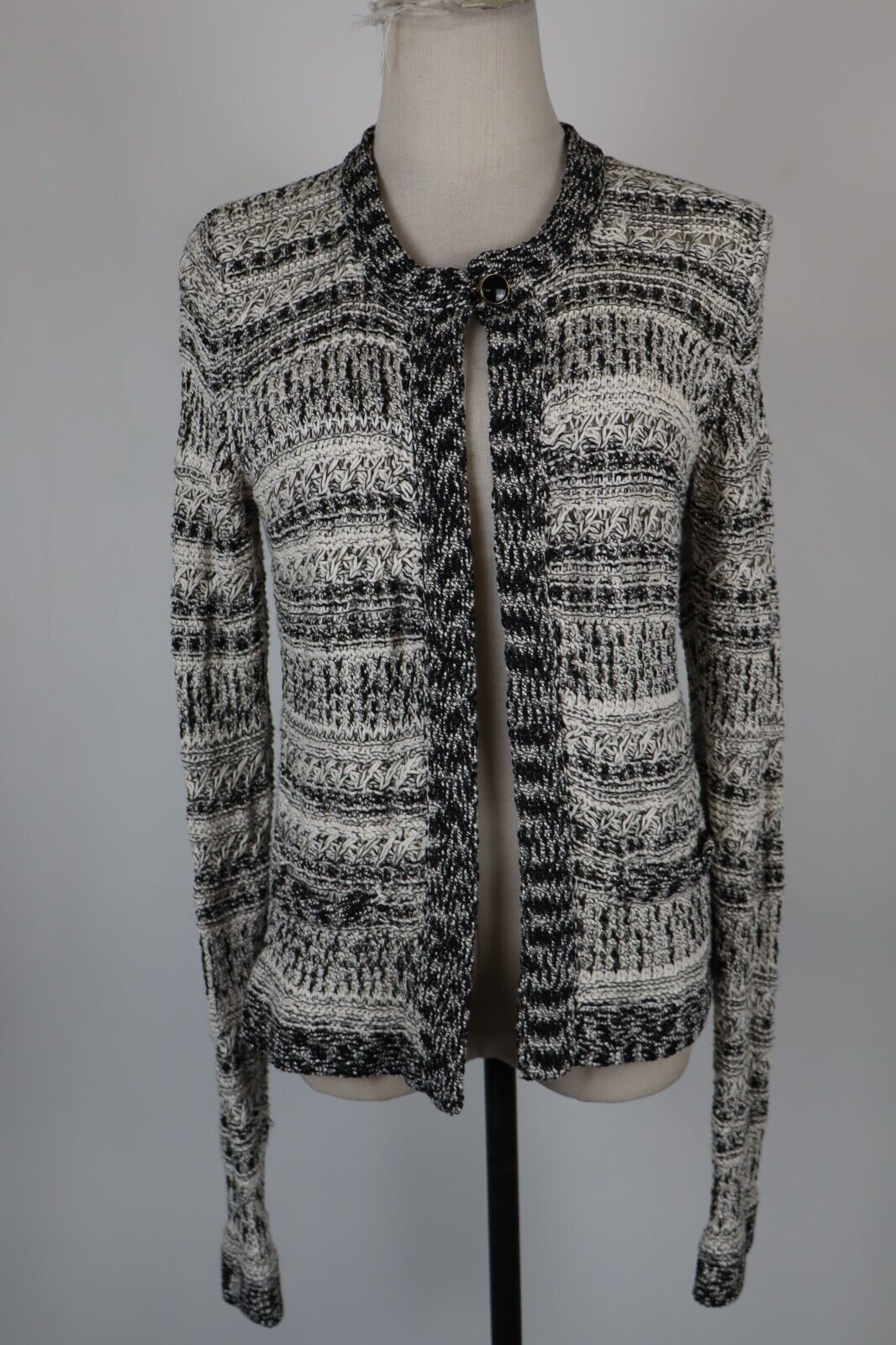 LIU JO JEANS MAGLIONE CARDIGAN DONNA L WOMAN SWEATER VINTAGE CASUAL LANA COTONE