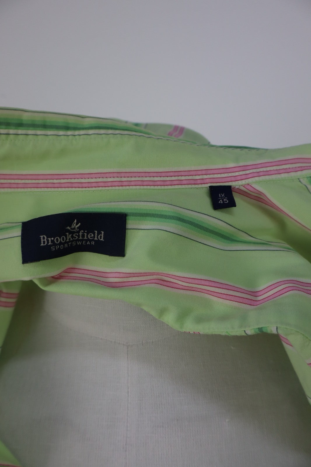 BROOKSFIELD CAMICIA UOMO TG. 45 MAN CASUAL VINTAGE SHIRT COTONE COTTON LOGO