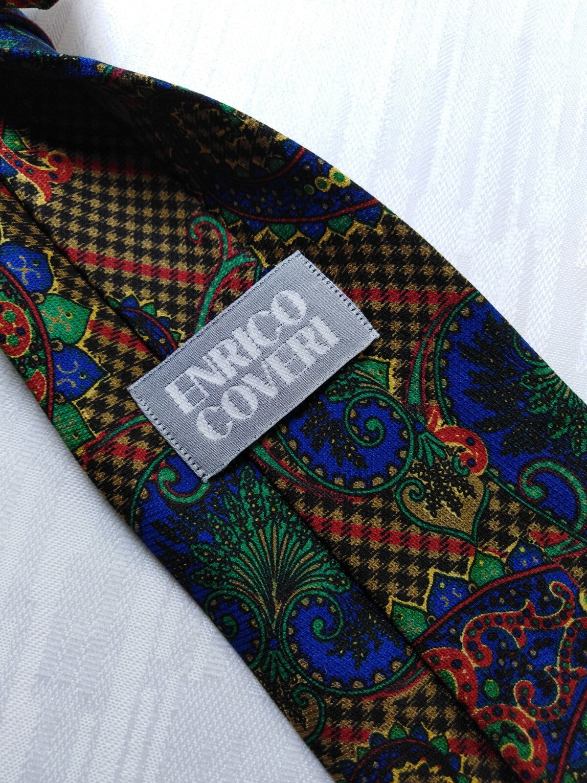 ENRICO COVERI 100% SILK TIE SETA CRAVATTA NECKTIE MADE IN ITALY CLASSIC