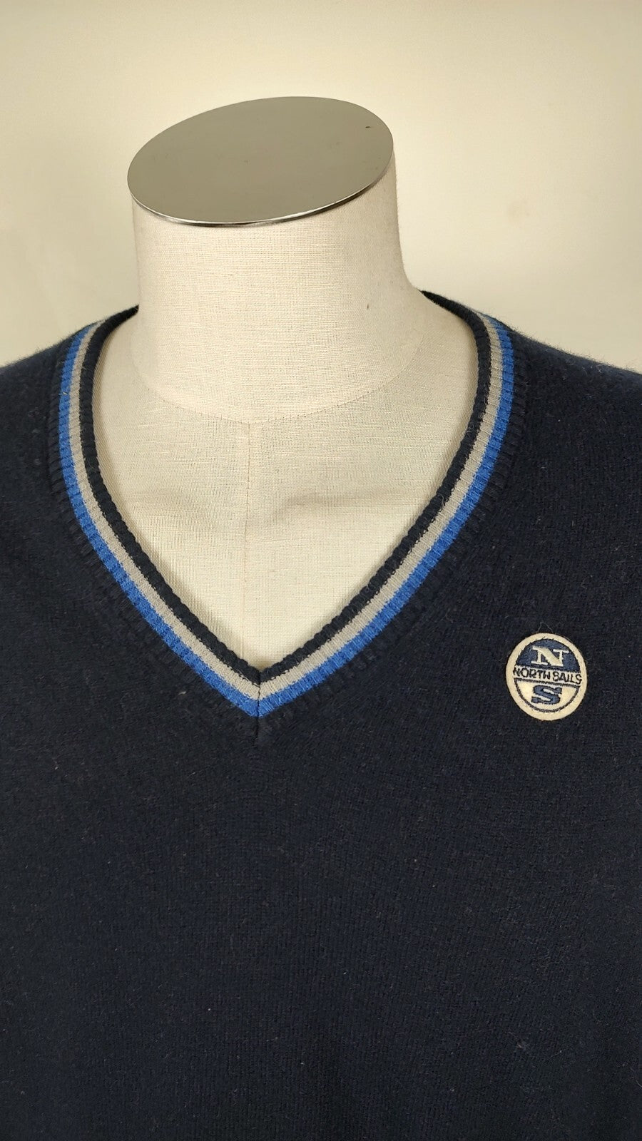 NORTH SAILS MAGLIONE LANA WOOL VINTAGE UOMO Tg. 2XL MAN SWEATER CASUAL