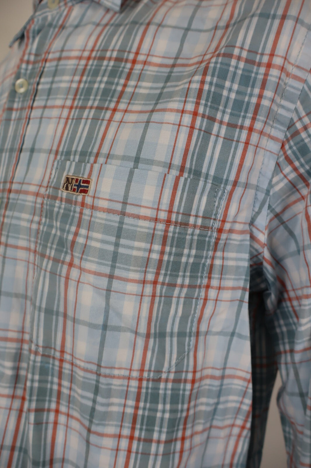 NAPAPIJRI CAMICIA SHIRT UOMO Tg L MAN VINTAGE CASUAL COTONE