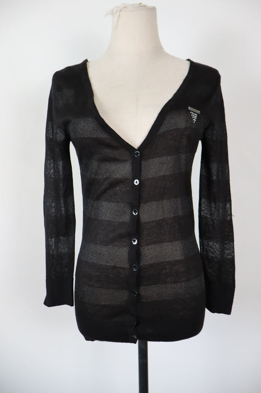 GUESS MAGLIONE CARDIGAN DONNA TG S WOMAN CASUAL SWEATER VINTAGE COTONE
