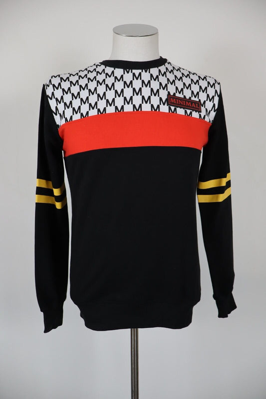MINIMAL MNML FELPA UOMO Tg S MAN SPORT SWEATSHIRT VINTAGE CASUAL COTONE