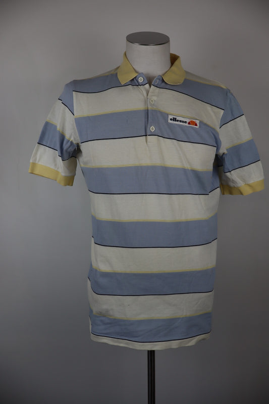 ELLESSE POLO MAGLIA UOMO TG L MAN T-SHIRT CASUAL VINTAGE COTONE