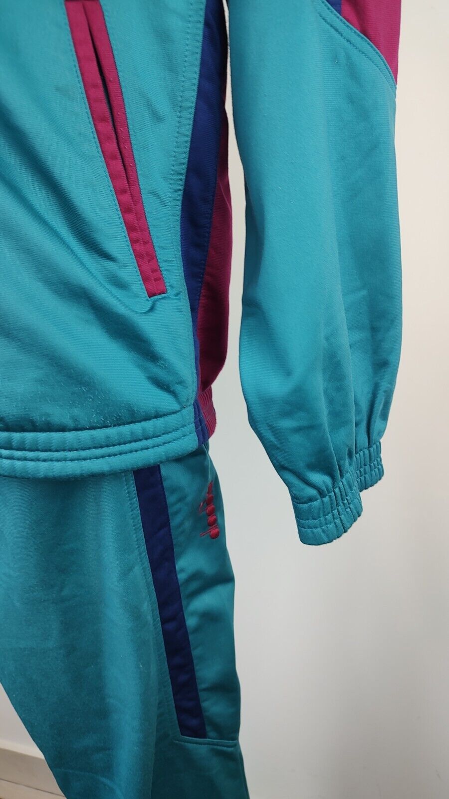 DIADORA TUTA COMPLETA DUE PEZZI Tg. 52 TRACKSUIT JACKET GIACCA PANTS UOMO SPORT