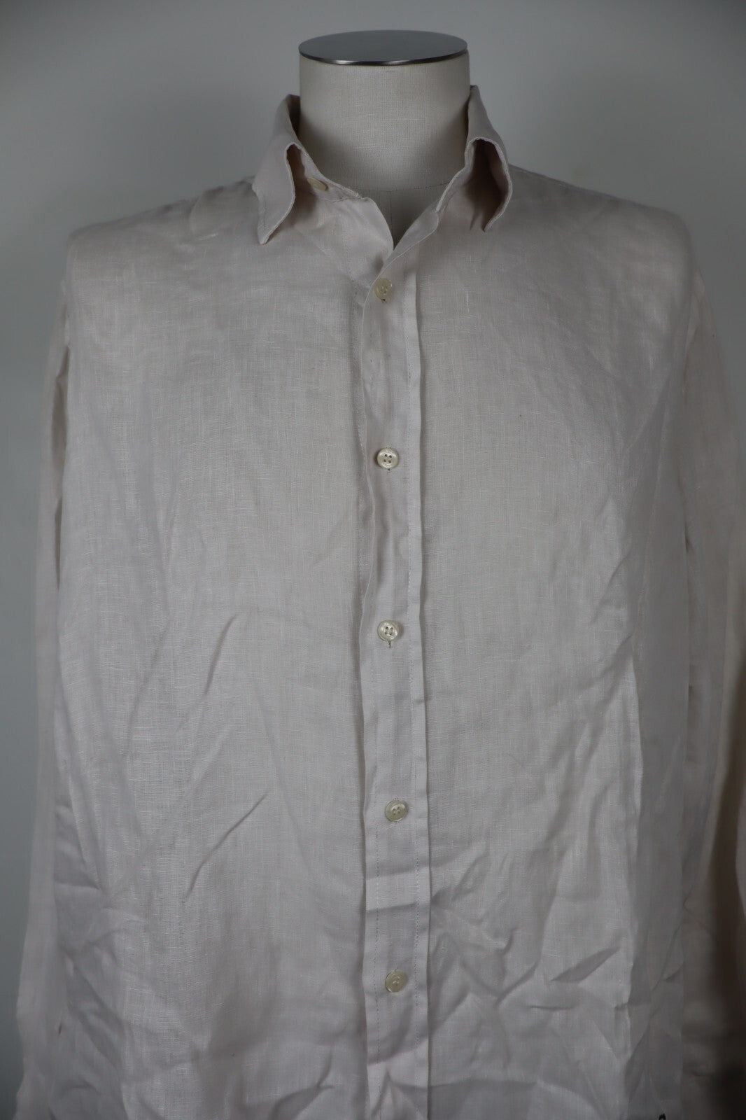 CERRUTI 1881 UOMO MAN CAMICIA SHIRT TG. XL LINO LINEN CASUAL VINTAGE