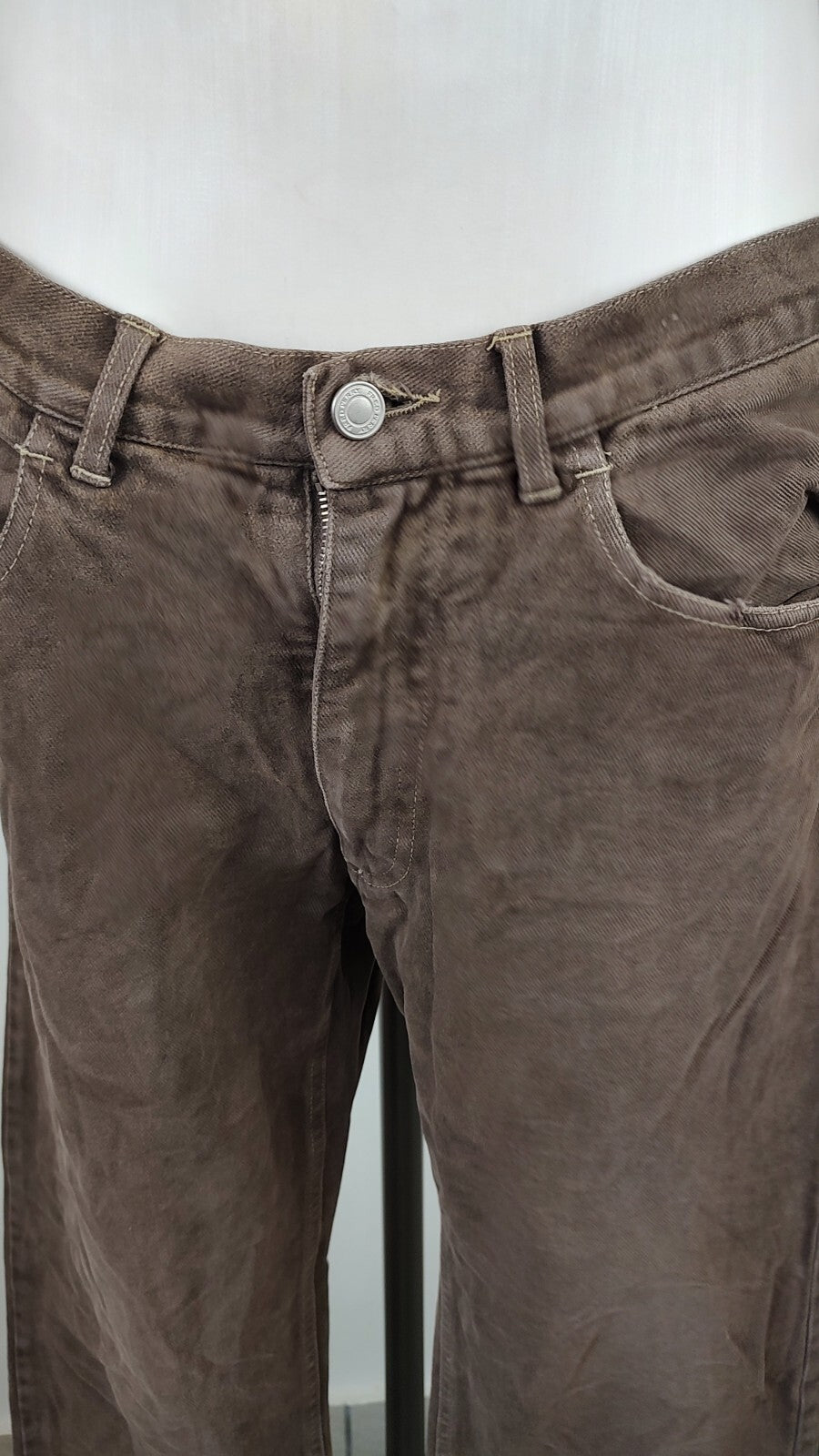 FRED PERRY PANTALONE CASUAL UOMO TG 48 MAN VINTAGE PANTS COTONE