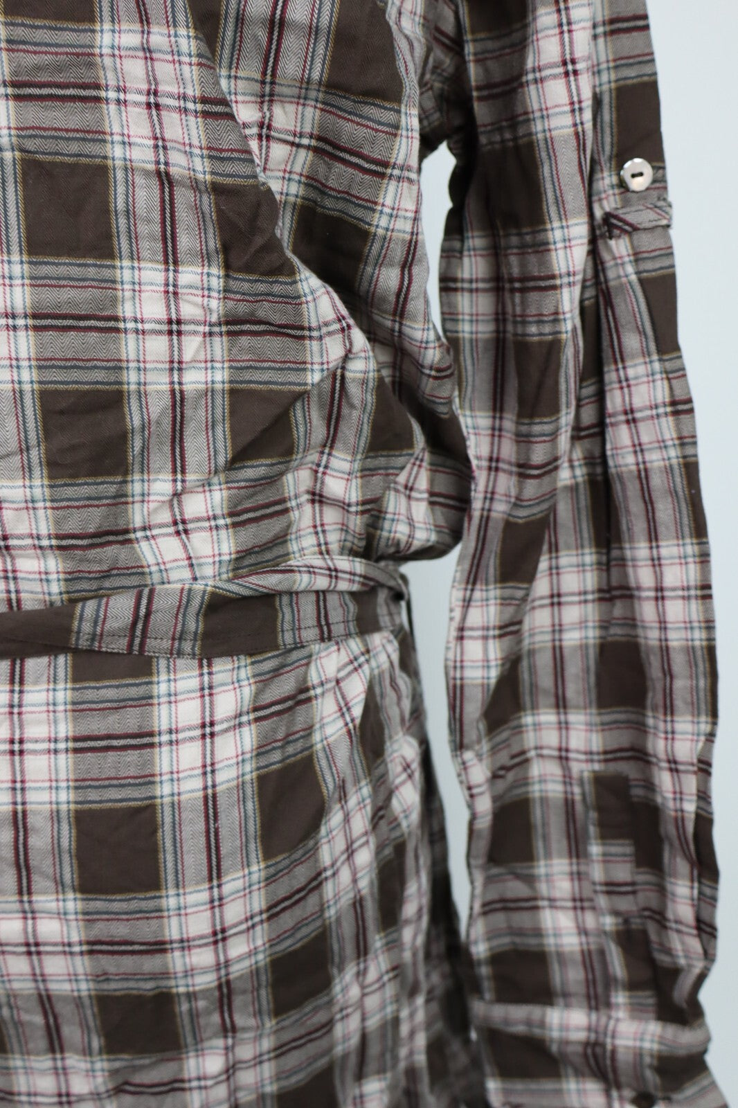 TIMBERLAND VESTITO A CAMICIA DONNA TG. M WOMAN CASUAL VINTAGE DRESS COTONE