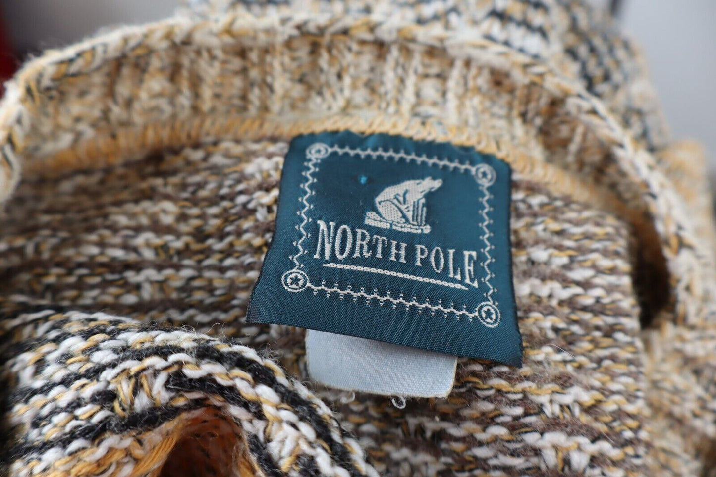 NORTH POLE MAGLIONE MAGLIA LANA WOOL VINTAGE UOMO Tg. XL MAN SWEATER CASUAL
