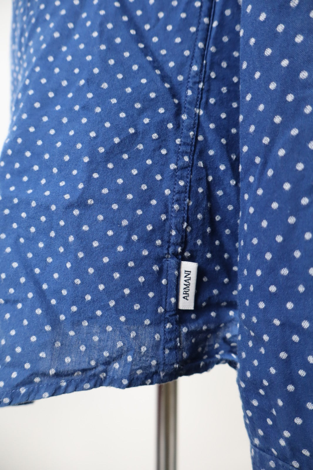 AJ ARMANI JEANS CAMICIA UOMO COTONE TG. S MAN CASUAL VINTAGE COTTON SHIRT POIS