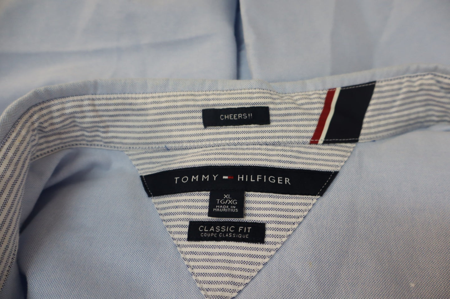 TOMMY HILFIGER CAMICIA UOMO TG. XL MAN CASUAL VINTAGE SHIRT COTONE COTTON LOGO