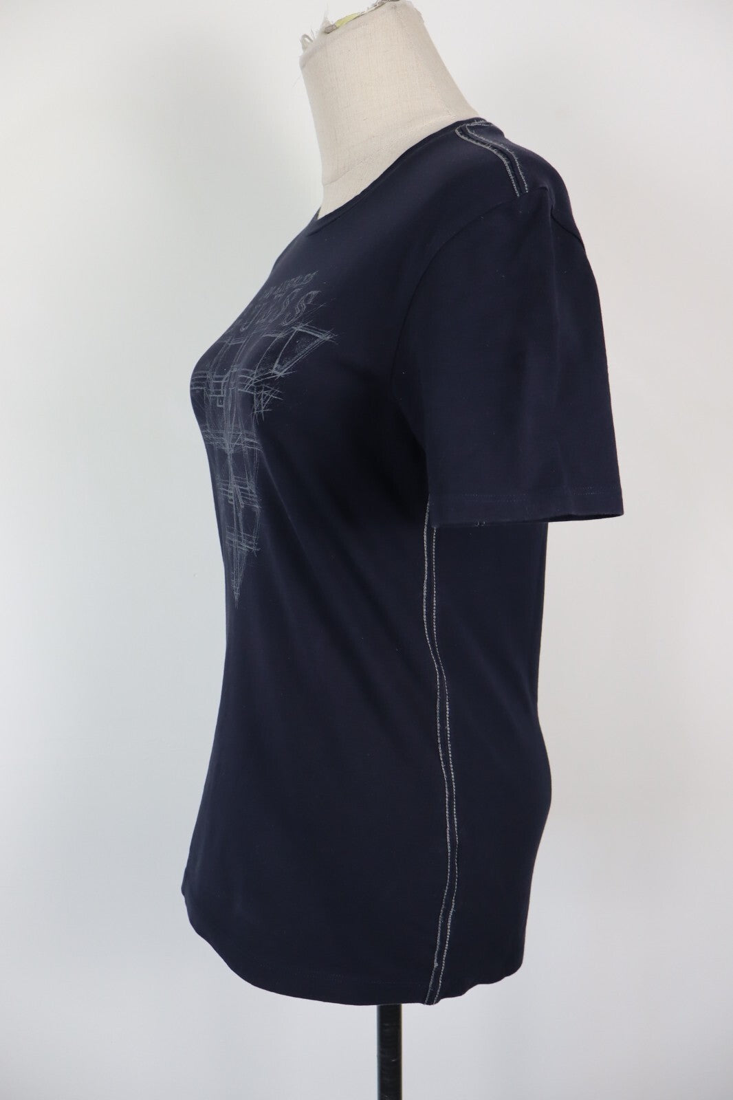 GUESS MAGLIA DONNA TG. XS WOMAN CASUAL VINTAGE T-SHIRT TOP COTONE