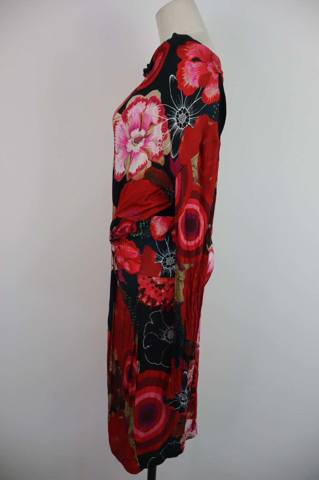 DESIGUAL VESTITO DONNA TG. L WOMAN CASUAL VINTAGE DRESS ABITO FLOREALE