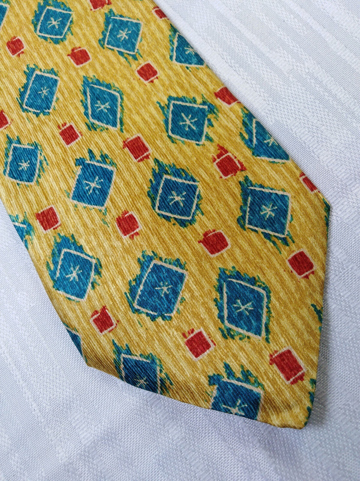MISSONI 100%  SILK TIE SETA CRAVATTA NECKTIE MADE IN ITALY SELF TIPPED