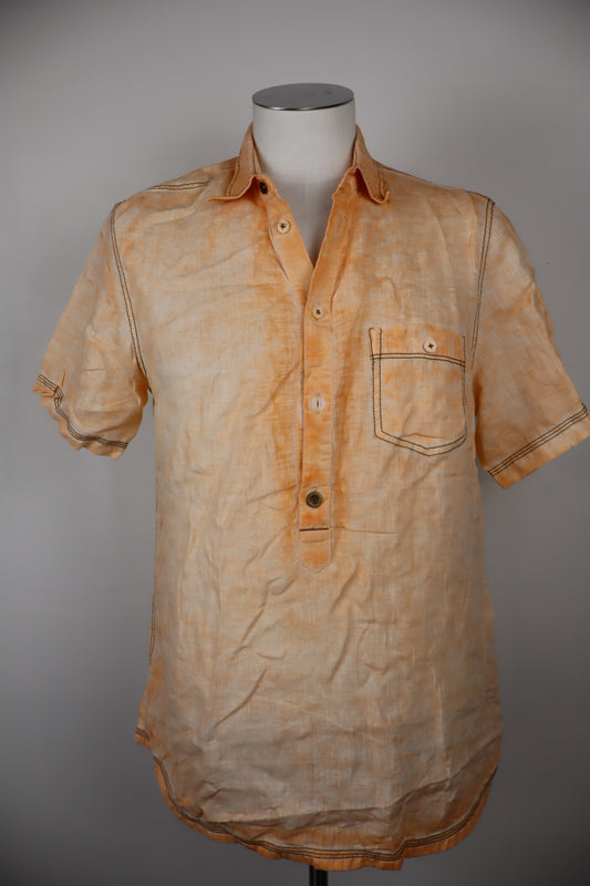 MURPHY & NYE CAMICIA UOMO TG. L MAN CASUAL VINTAGE SHIRT LINO MANICA CORTA