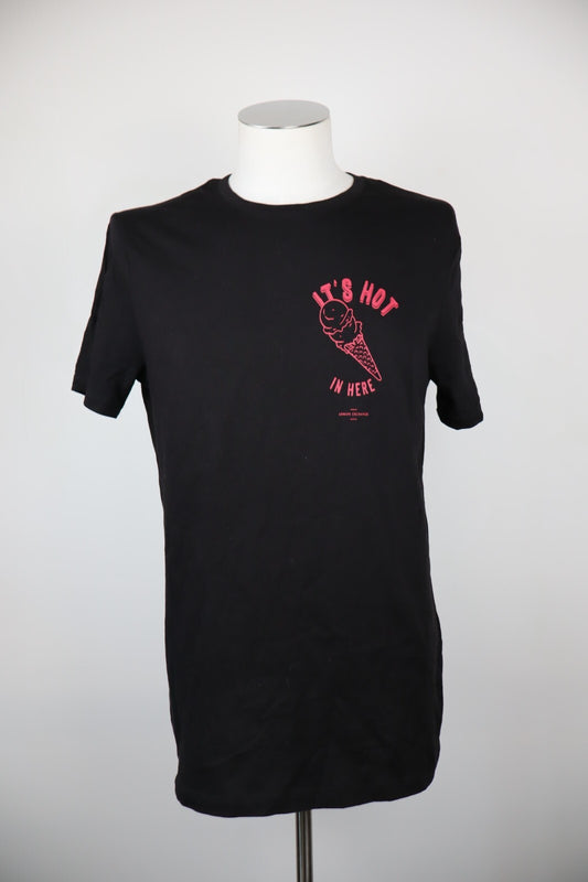 ARMANI EXCHANGE MAGLIA UOMO NERO COTONE TG L MAN COTTON T-SHIRT CASUAL VINTAGE