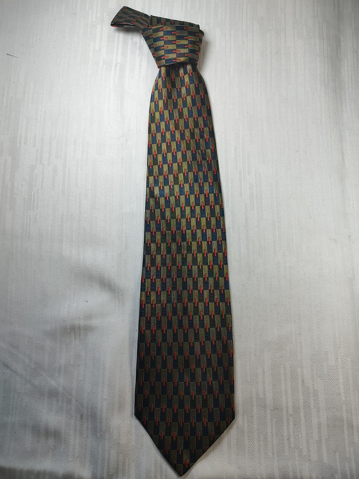 OLIVER BY VALENTINO 100% SILK TIE SETA CRAVATTA NECKTIE MADE IN ITALY CLASSIC