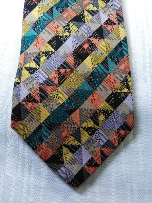 TRUSSARDI 100% SILK TIE SETA CRAVATTA NECKTIE MADE IN ITALY