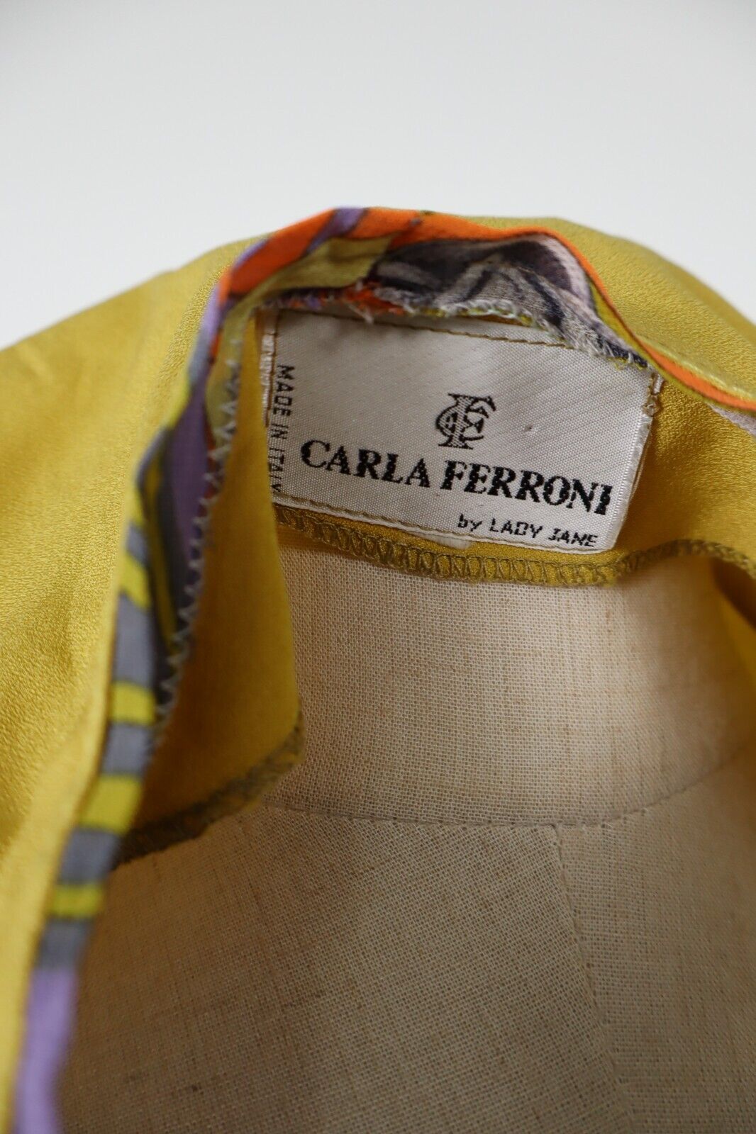 CARLA FERRONI CAMICIA DONNA TG. 40 WOMAN SHIRT CASUAL VINTAGE SETA