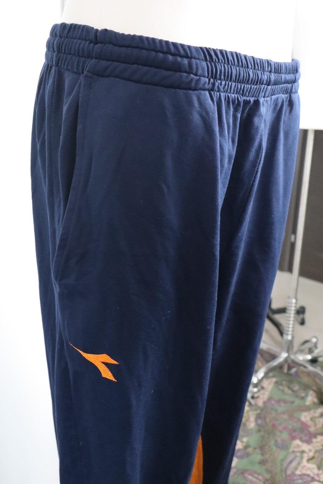 REEBOK  ROMA PANTALONE TUTA CALCIOSPORT UOMO TG L MEN VINTAGE CASUAL PANTS