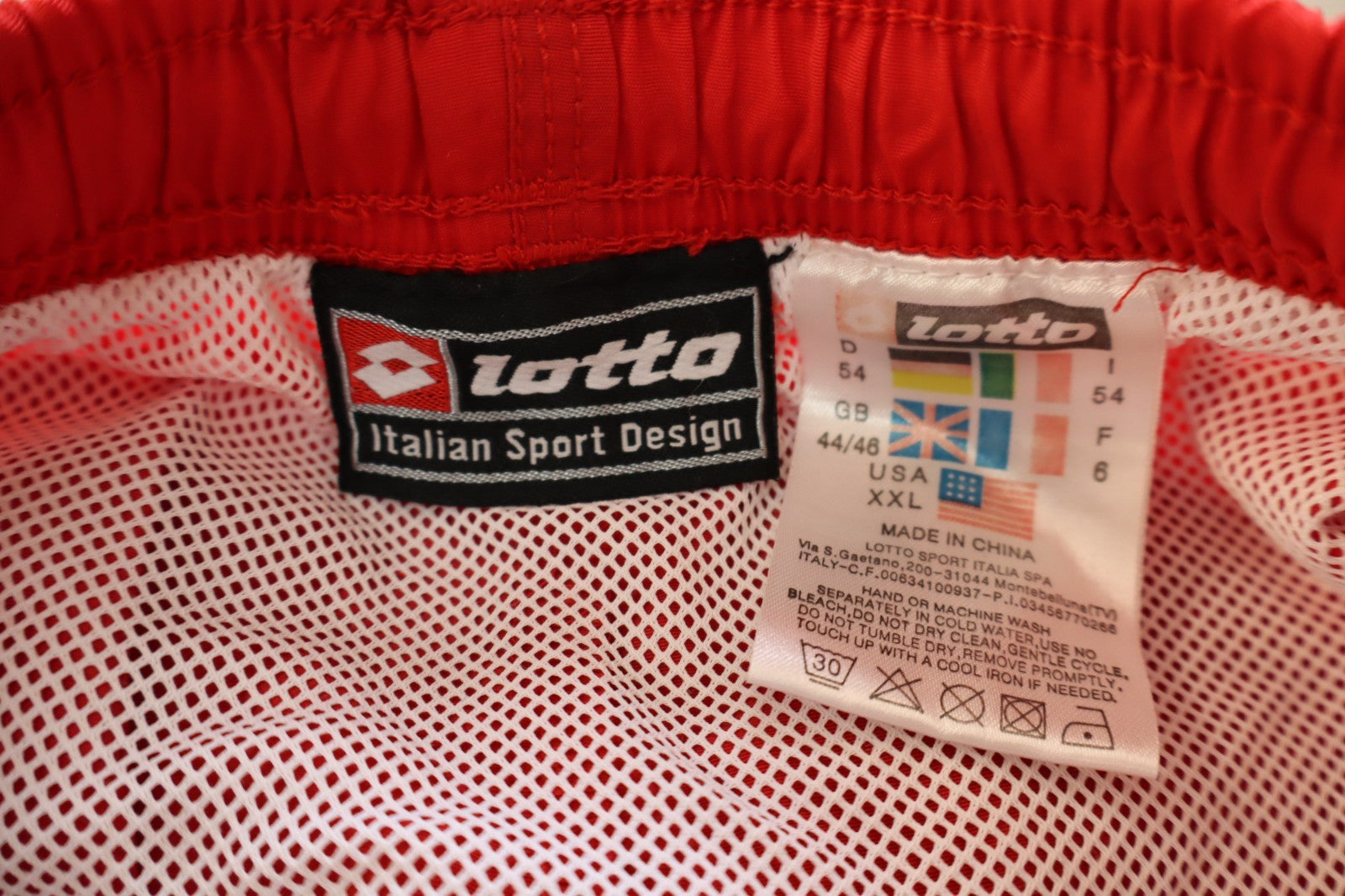 LOTTO COSTUME PANTALONCINO MARE UOMO TG 54 MAN SWIMSUIT VINTAGE CASUAL LOGO