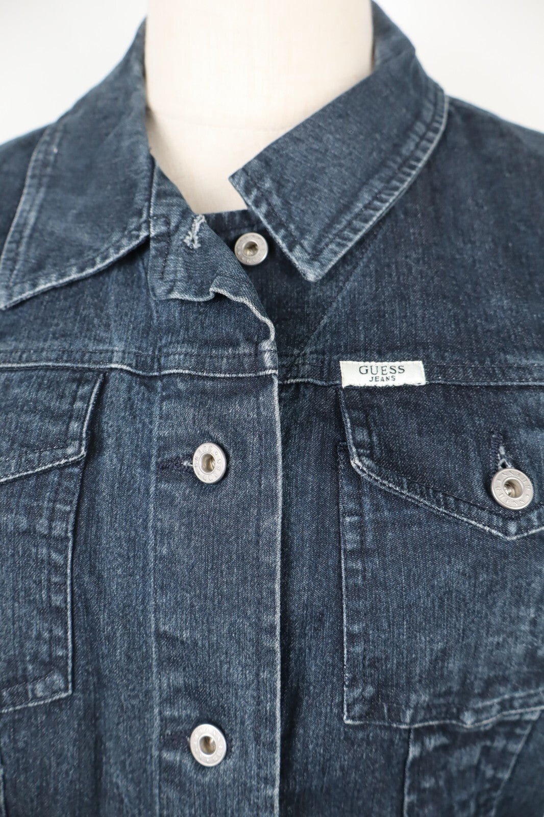 GUESS GIUBBINO JEANS DENIM DONNA Tg M WOMAN CASUAL VINTAGE JACKET COTONE COTTON