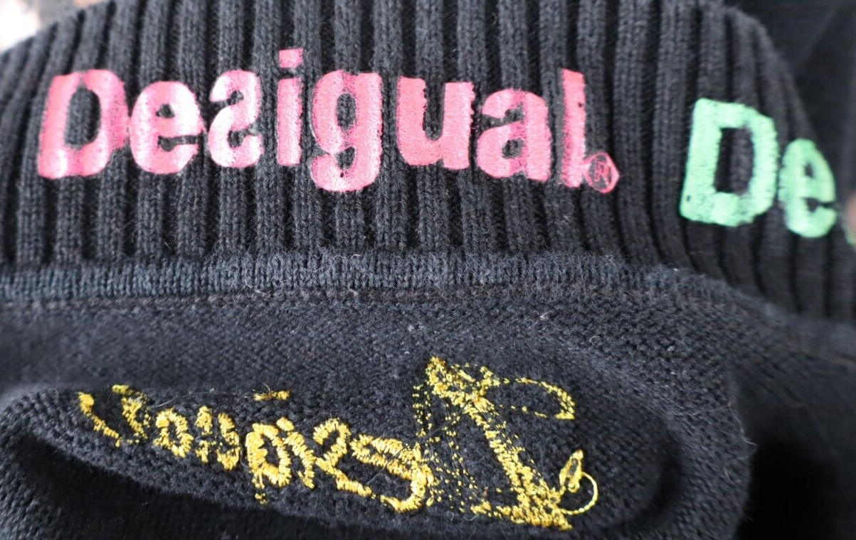 DESIGUAL MAGLIA DONNA TG. M WOMAN CASUAL VINTAGE T-SHIRT TOP COTONE COTTON