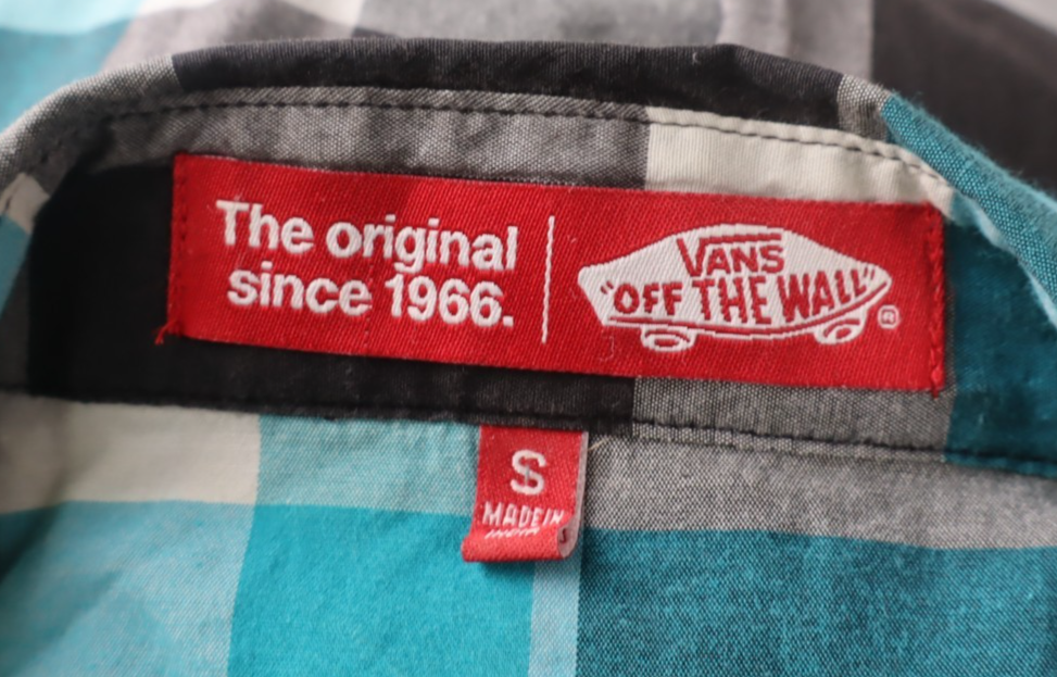 VANS OFF THE WALL CAMICIA UOMO COTONE TG. S MAN CASUAL VINTAGE SHIRT COTTON