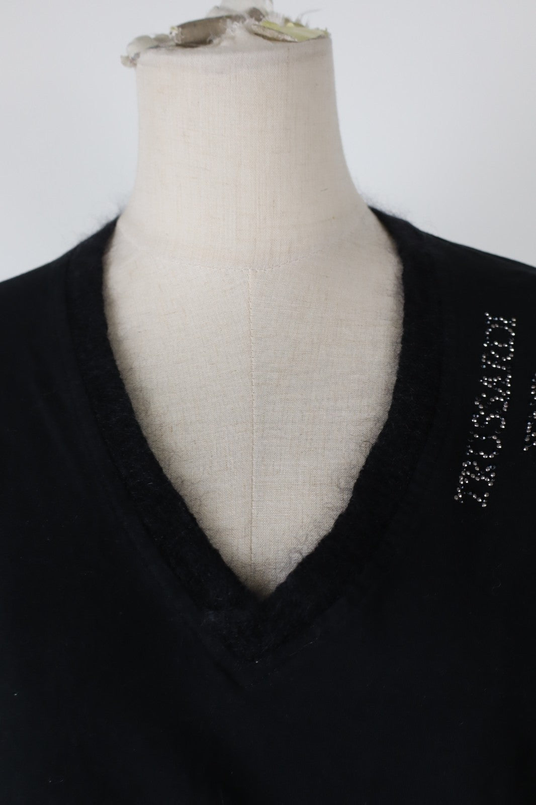 TRUSSARDI JEANS MAGLIA DONNA TG. XL WOMAN CASUAL VINTAGE T-SHIRT TOP COTONE
