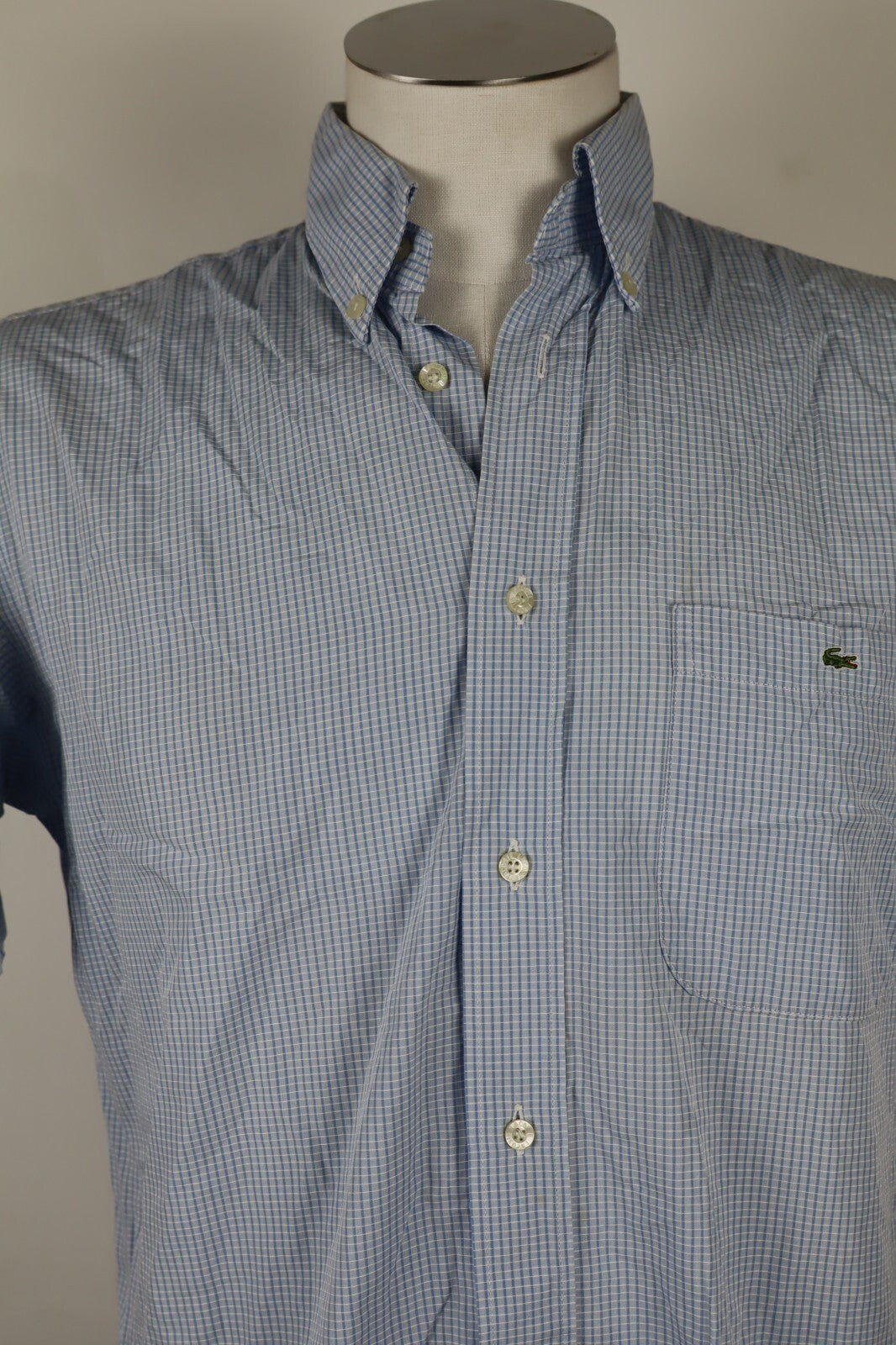 LACOSTE CAMICIA UOMO TG. 39 MAN CASUAL VINTAGE SHIRT COTONE COTTON