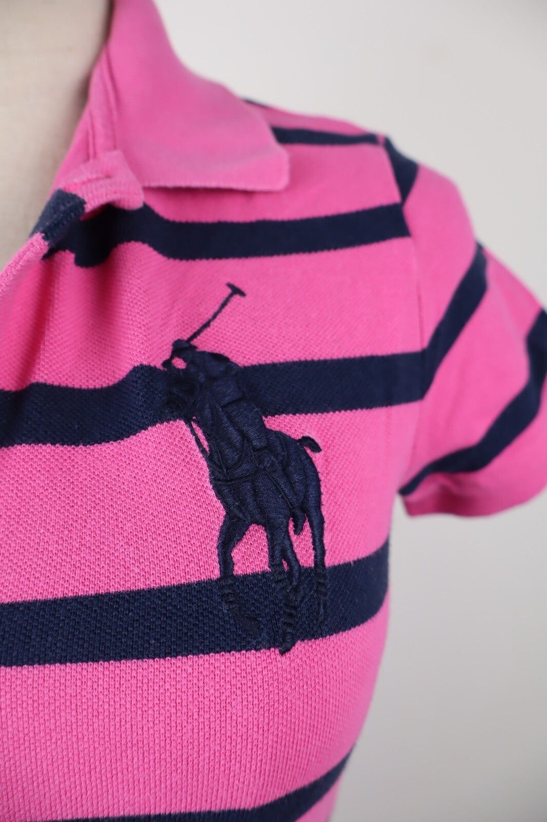 RALPH LAUREN MAGLIA POLO DONNA COTONE TG S WOMAN SHIRT CASUAL VINTAGE BIG LOGO
