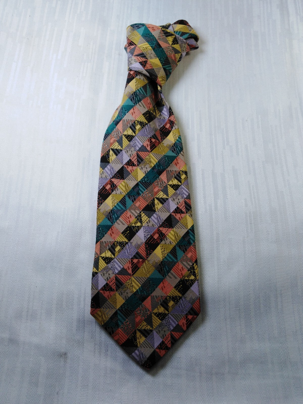 TRUSSARDI 100% SILK TIE SETA CRAVATTA NECKTIE MADE IN ITALY