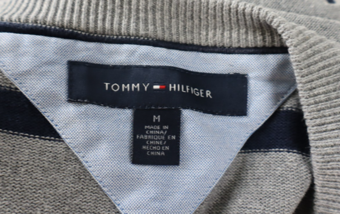 TOMMY HILFIGER MAGLIONE VINTAGE COTONE COTTON UOMO Tg. M MAN SWEATER CASUAL LOGO