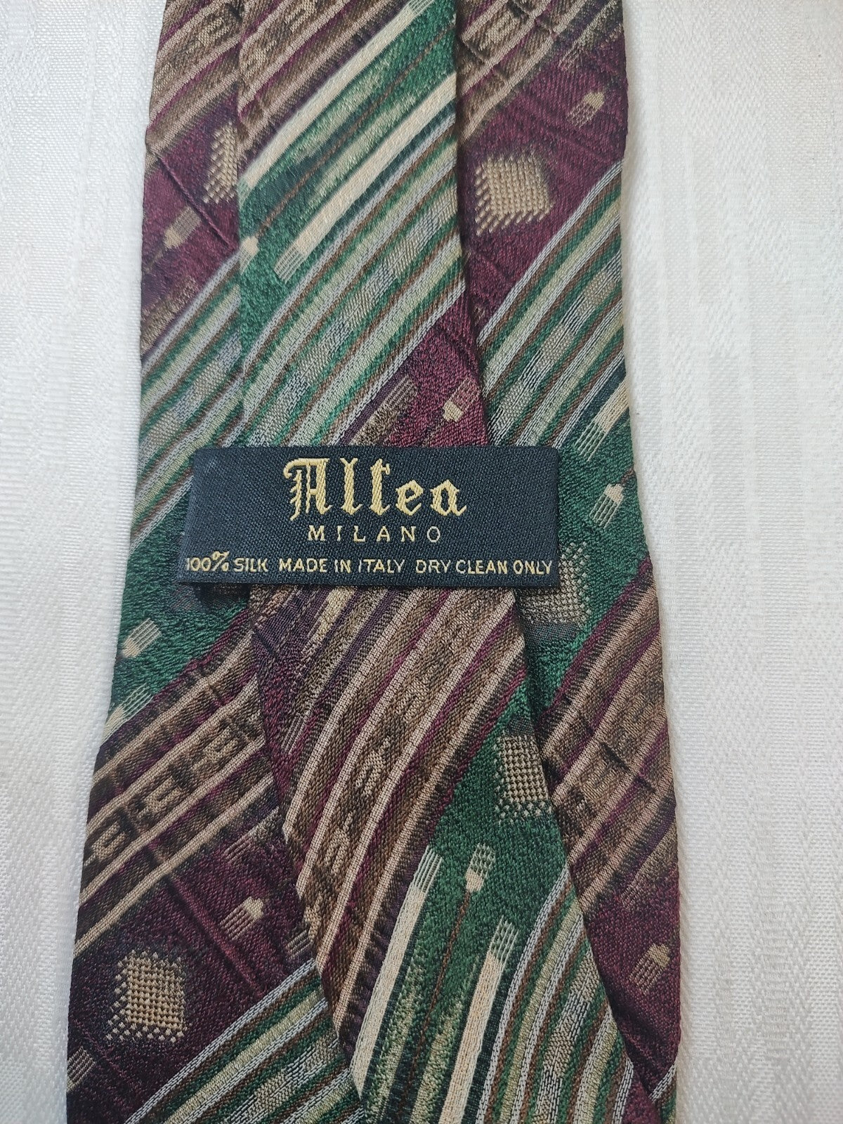 ALTEA MILANO 100% SILK TIE SETA CRAVATTA NECKTIE MADE IN ITALY CLASSIC
