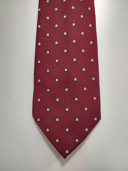 ANDREA CONTE 100% SILK TIE SETA CRAVATTA NECKTIE MADE ITALY CLASSIC SELF TIPPED
