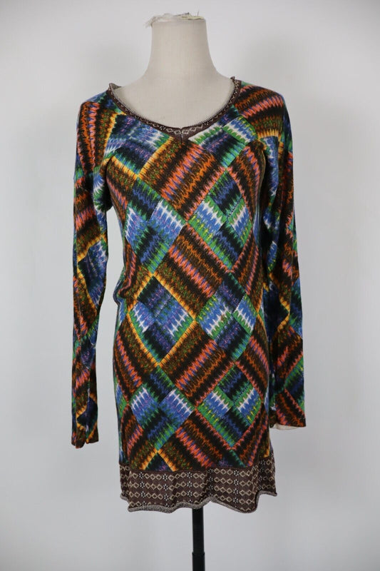 CUSTO BARCELONA VESTITO DONNA TG M WOMAN CASUAL VINTAGE DRESS LANA