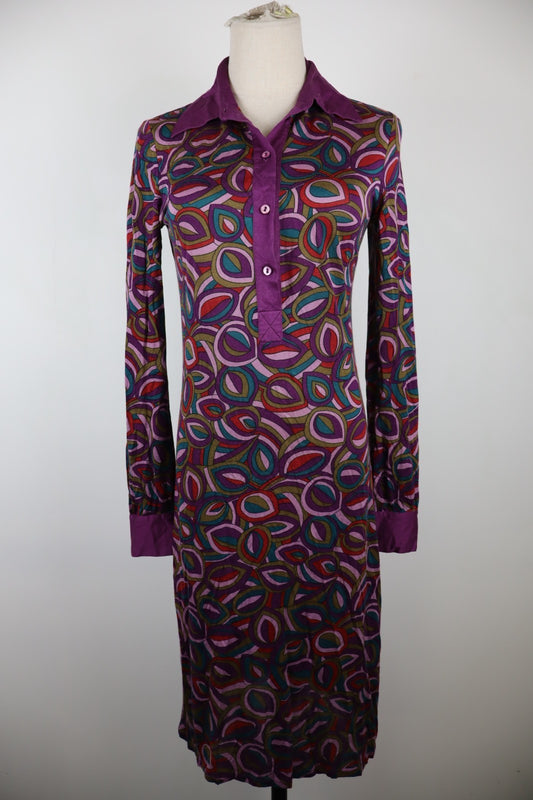 MAX&CO VESTITO ABITO DONNA WOMAN TG S DRESS CASUAL VINTAGE ITALY SETA COTONE