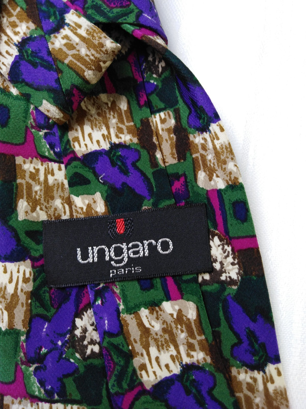 UNGARO PARIS 100% SILK TIE SETA CRAVATTA NECKTIE MADE IN ITALY CLASSIC