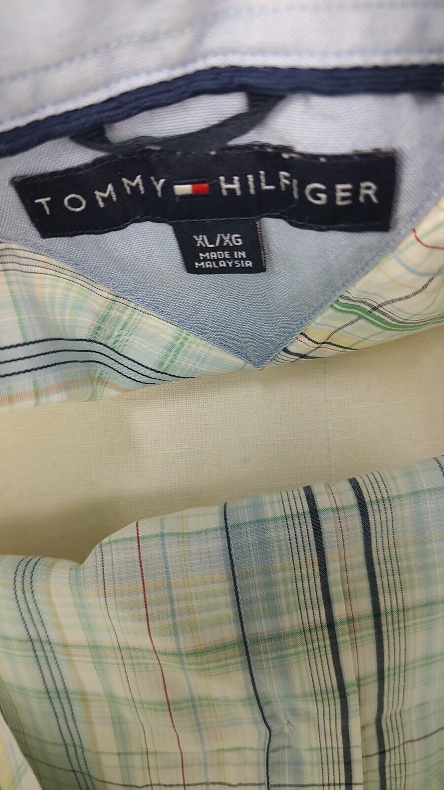 TOMMY HILFIGER CAMICIA UOMO COTONE TG. XL MAN CASUAL VINTAGE SHIRT