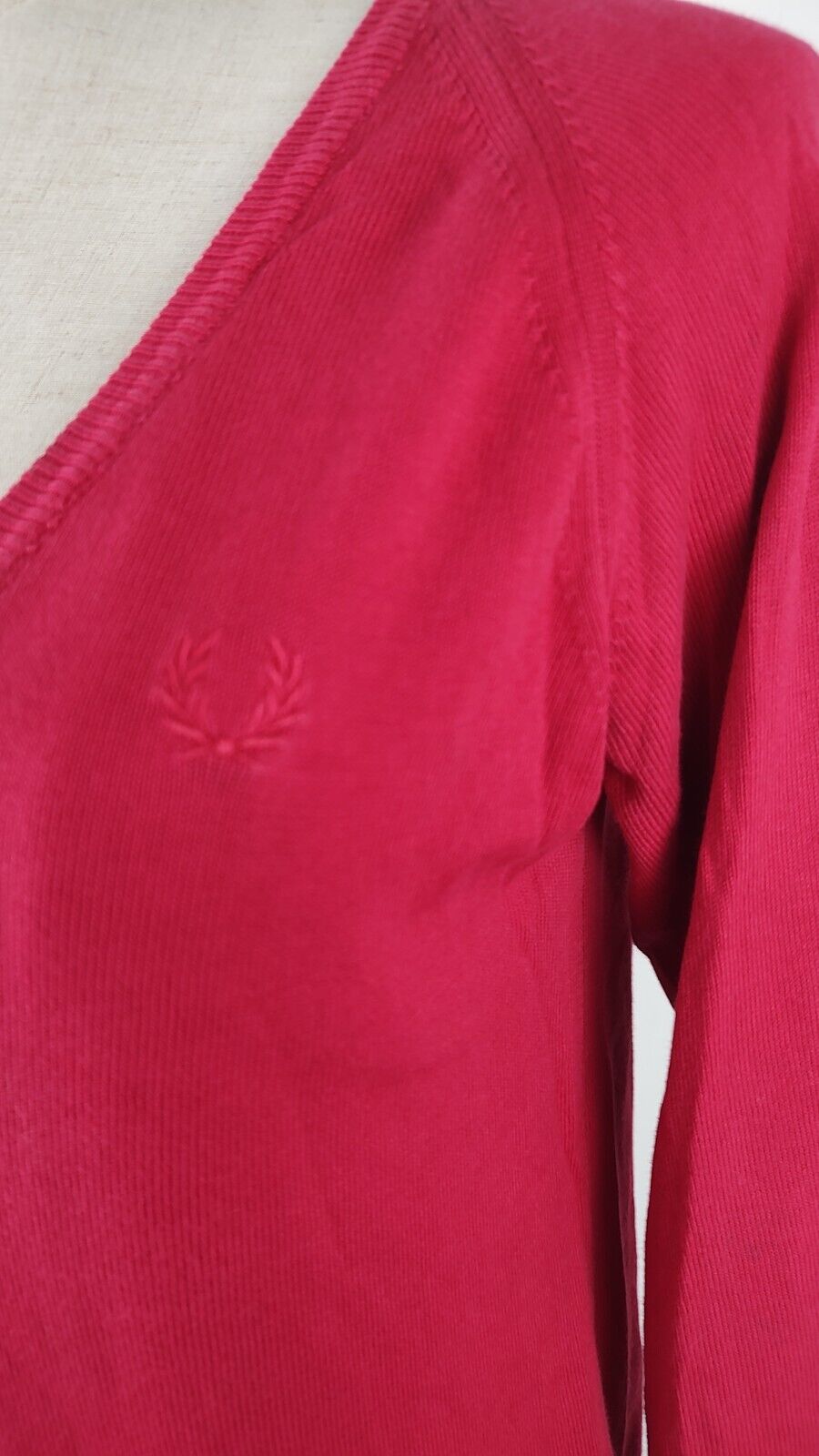 FRED PERRY MAGLIONE DONNA Tg. L WOMAN COTONE CASUAL SWEATER
