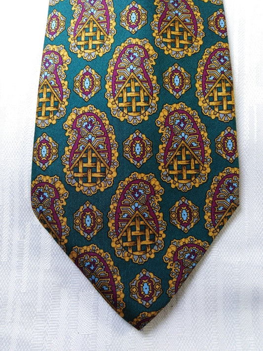 RENATO BALESTRA 100% SETA SILK TIE CRAVATTA NECKTIE ITALY VINTAGE CLASSIC UOMO