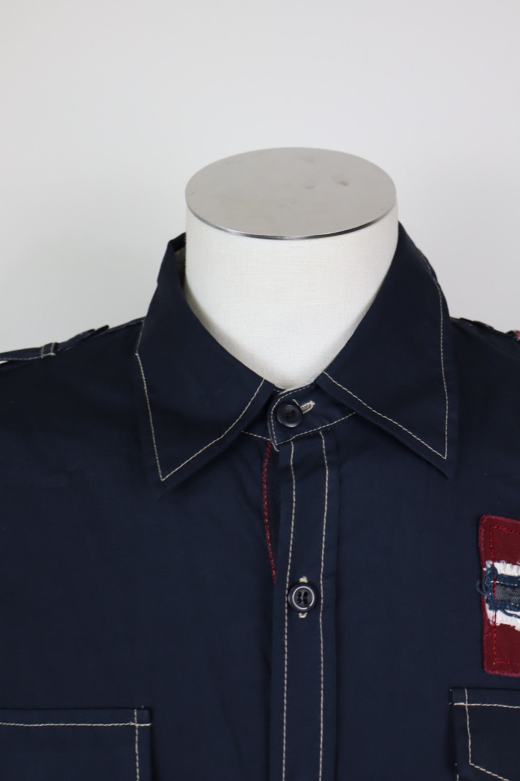 NAPAPIJRI CAMICIA UOMO TG. XL MAN CASUAL VINTAGE SHIRT COTONE COTTON LOGO SLIM