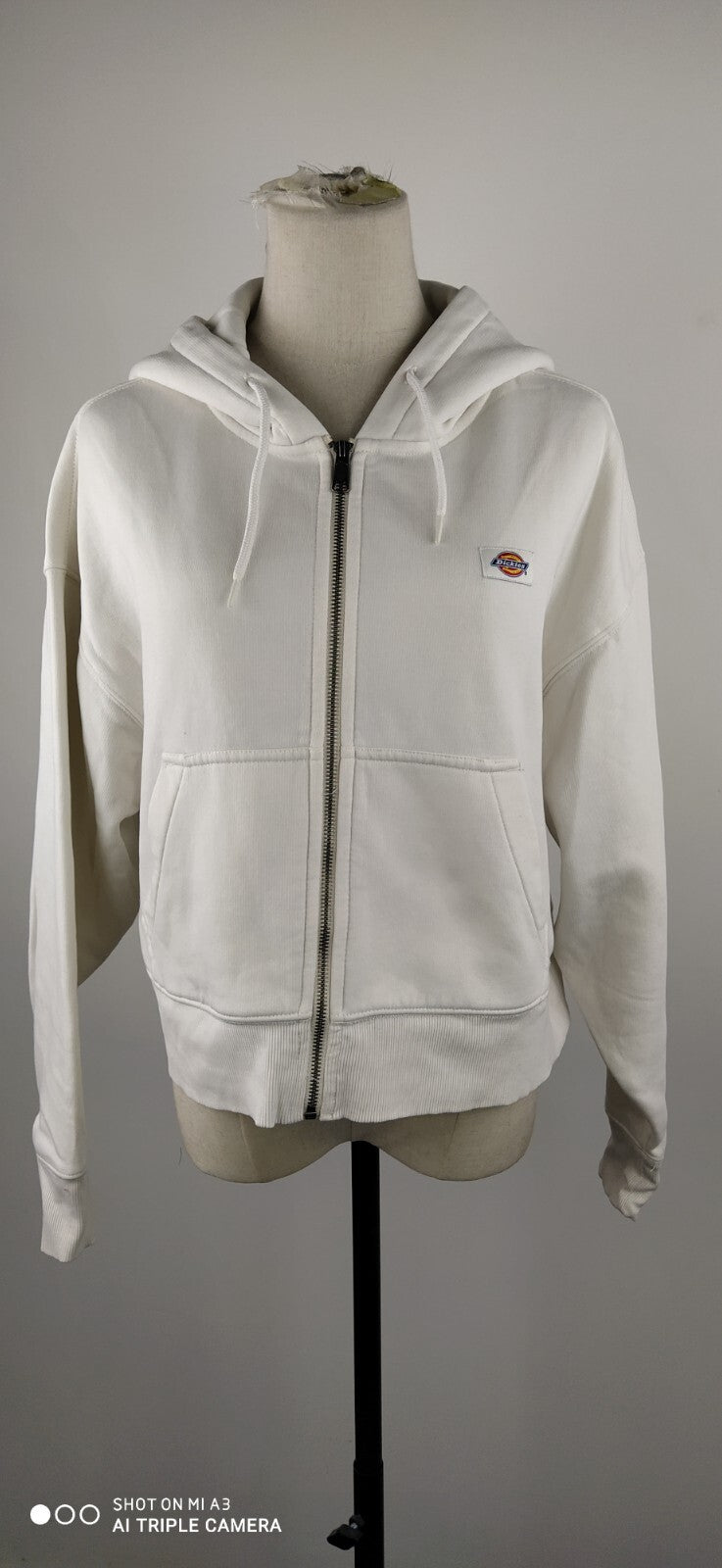 DICKIES FELPA CAPPUCCIO ZIP DONNA Tg XS WOMEN CASUAL VINTAGE SPORT SWEATSHIRT