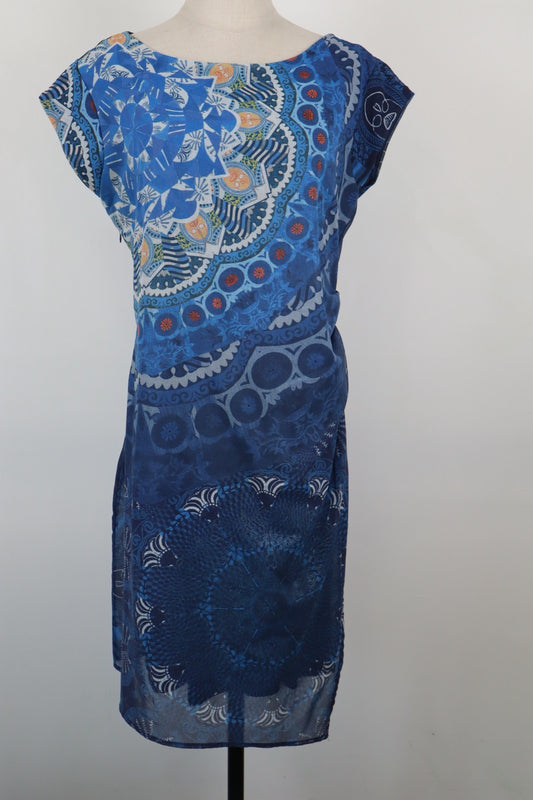 DESIGUAL VESTITO DONNA TG. 42 WOMAN CASUAL VINTAGE DRESS ABITO