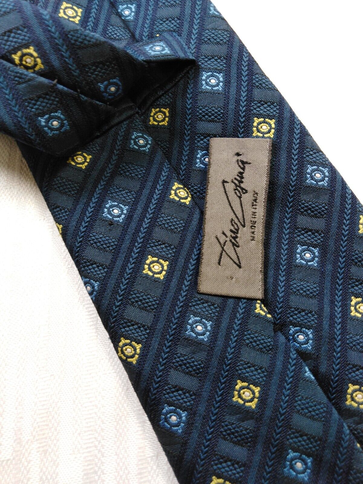 TINO COSMA 100% SETA SILK TIE CRAVATTA NECKTIE MADE ITALY VINTAGE CLASSIC