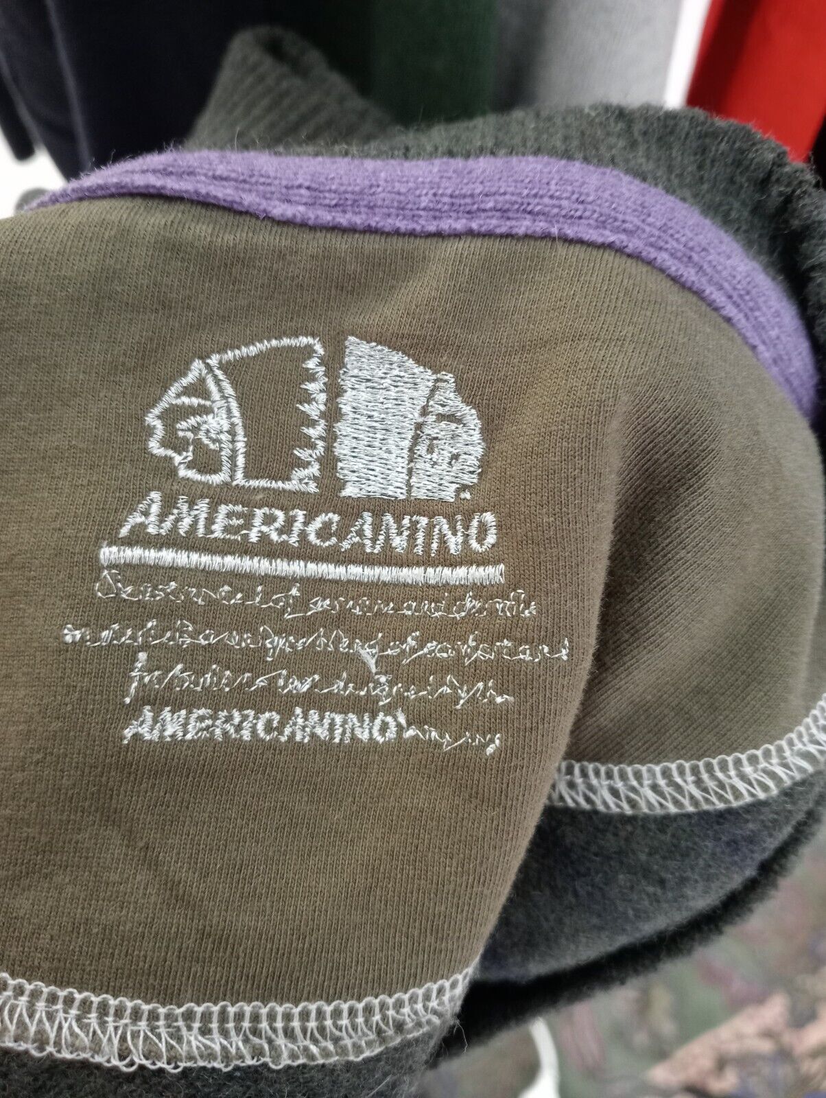 AMERICANINO MAGLIONE SMANICATO GILET UOMO Tg. XL MAN SWEATER CASUAL VINTAGE LANA