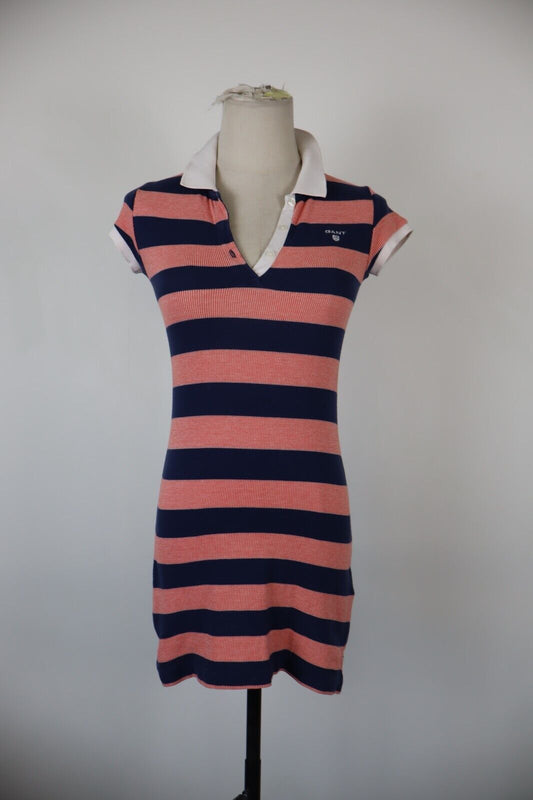 GANT VESTITO POLO ABITO DONNA TG. XS WOMAN CASUAL VINTAGE DRESS COTONE
